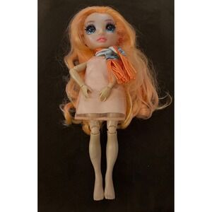 Rainbow High Poppy Rowan Orange Hair Fashion Doll Peach Dress Scarf Series 1 RH1